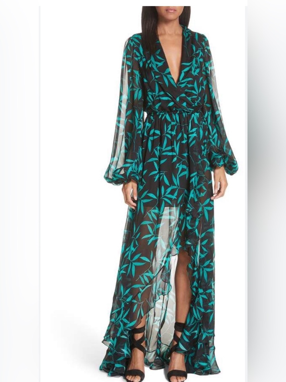 Caroline Constas Olivia Gown In Silk Women Green S
